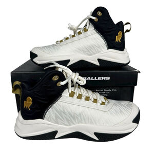 Moolah Press Break V2 Basketball Sneakers Youth Shoes 6.5 White/black/gold